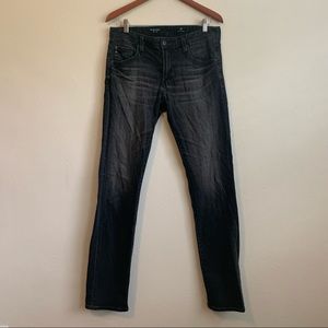 AG Adriano Goldschmied The Matchbox Slim Straight Washed Black/Gray 32x34 Jeans